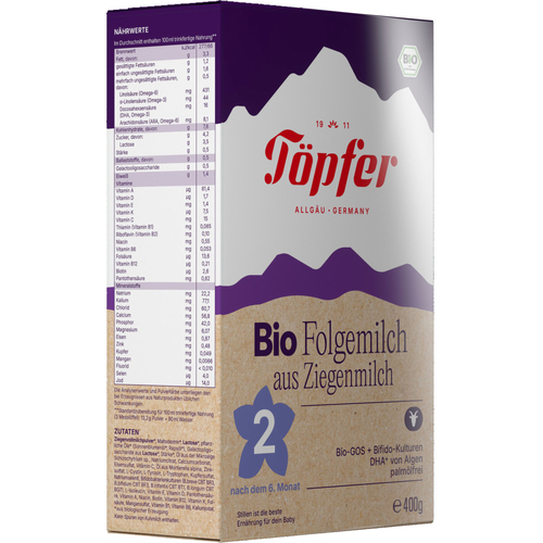 Töpfer Bio Folgemilch Auf Ziegenmilchbasis 2 400 g TÖPFER bei onfy.de kaufen 10283358