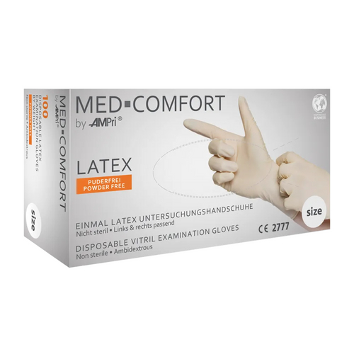 Med Comfort Latexhandschuh Gr. S 100 St AMPri Handelsgesellschaft bei onfy.de kaufen 15592207