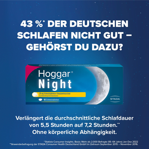 Hoggar Night 25 mg Schmelztablette 20 St STADA Consumer Health Deutschland bei onfy.de kaufen 14144168