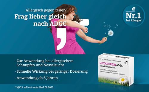 Levocetirizin Adgc 5 mg Filmtabletten 50 St Zentiva Pharma bei onfy.de kaufen 18082949
