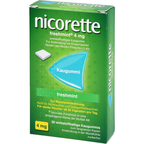Nicorette Freshmint 4 mg Kaugummi 30 St kohlpharma bei onfy.de kaufen 06680102