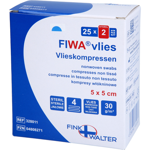 Vlieskompressen Steril 5x5cm 4-Fach 25x2 St Fink & Walter bei onfy.de kaufen 04808271