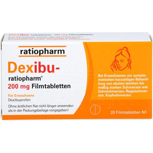 Dexibu-Ratiopharm 200 mg Filmtabletten 20 St ratiopharm bei onfy.de kaufen 19185114