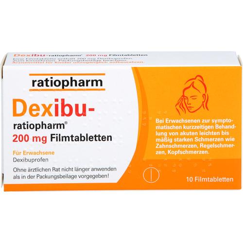 Dexibu-Ratiopharm 200 mg Filmtabletten 10 St ratiopharm bei onfy.de kaufen 19185108