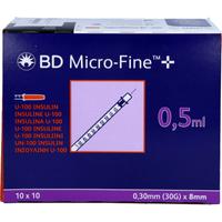 Bd Micro Fine+ Insulinspr.0.5 ml U100 0.3x8 Mm