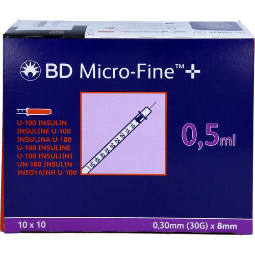 Bd Micro Fine+ Insulinspr.0.5 ml U100 0.3x8 Mm 100x0.5 ml EurimPharm Arzneimittel bei onfy.de kaufen 18116482