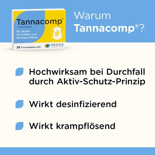 Tannacomp bei akutem Durchfall & Bauchkrämpfen 20 St MEDICE Arzneimittel Pütter bei onfy.de kaufen 01900332