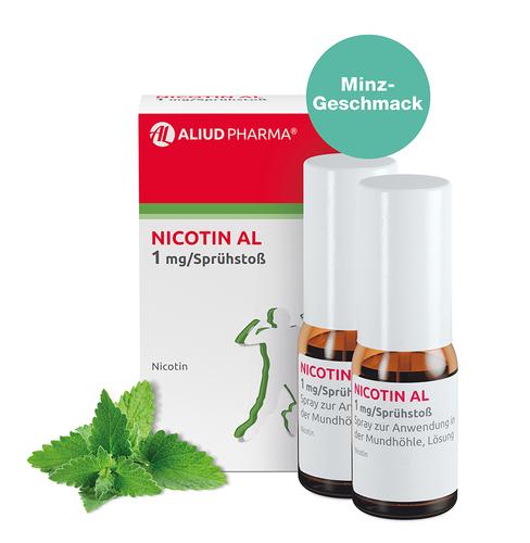 Nicotin Al 1mg/Sprühstoß Spray Z.an.i.d.mundhö Lsg 2 St ALIUD Pharma bei onfy.de kaufen 16086334