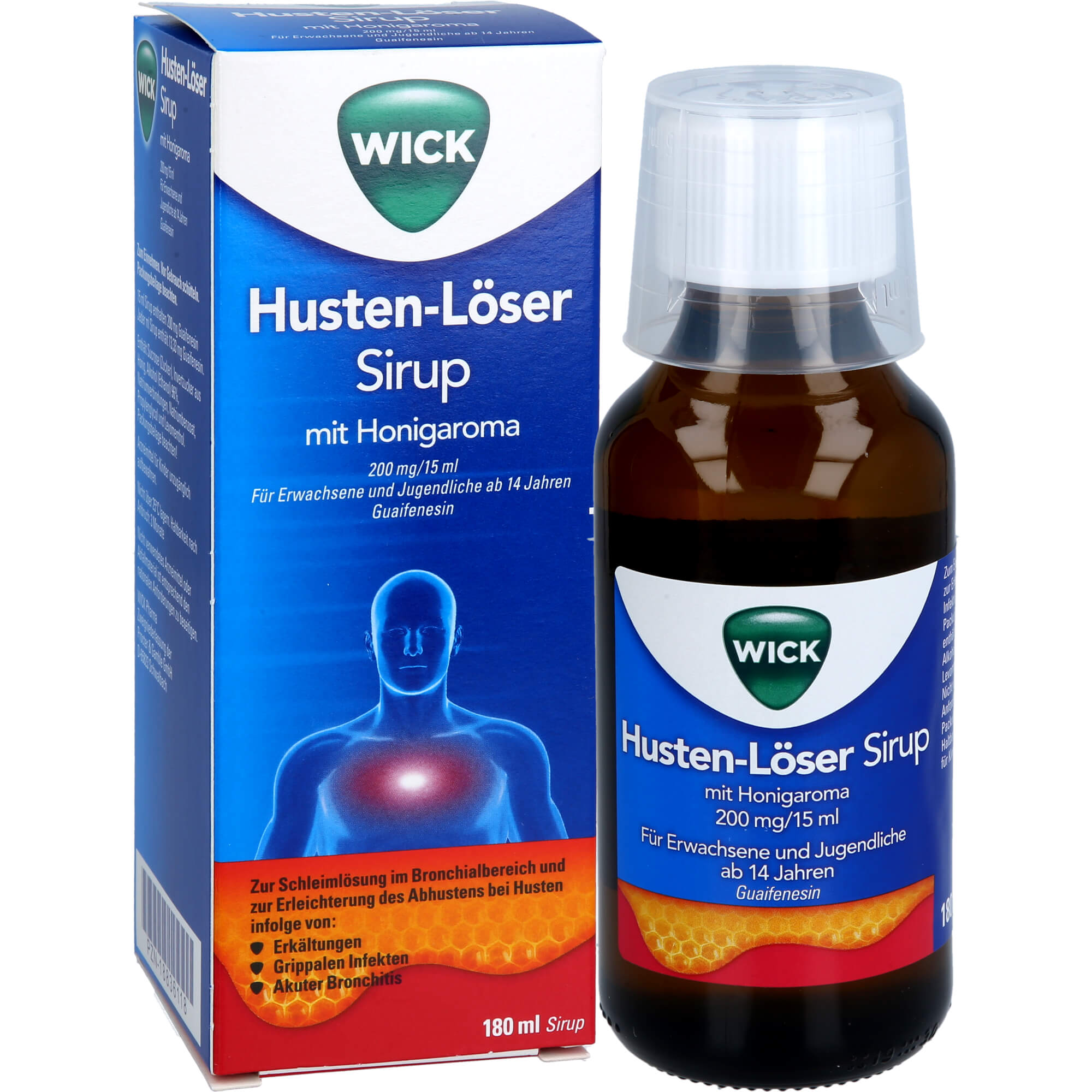 Wick Husten-Löser Sirup mit Honigaroma 200mg/15ml 180 ml WICK Pharma - Zweigniederlassung der Procter & Gamble bei onfy.de kaufen 18836118