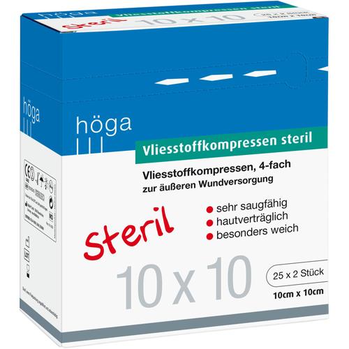 Vliesstoffkompressen Höga Steril 10x10cm 25x2 St Höga-Pharm bei onfy.de kaufen 16316343