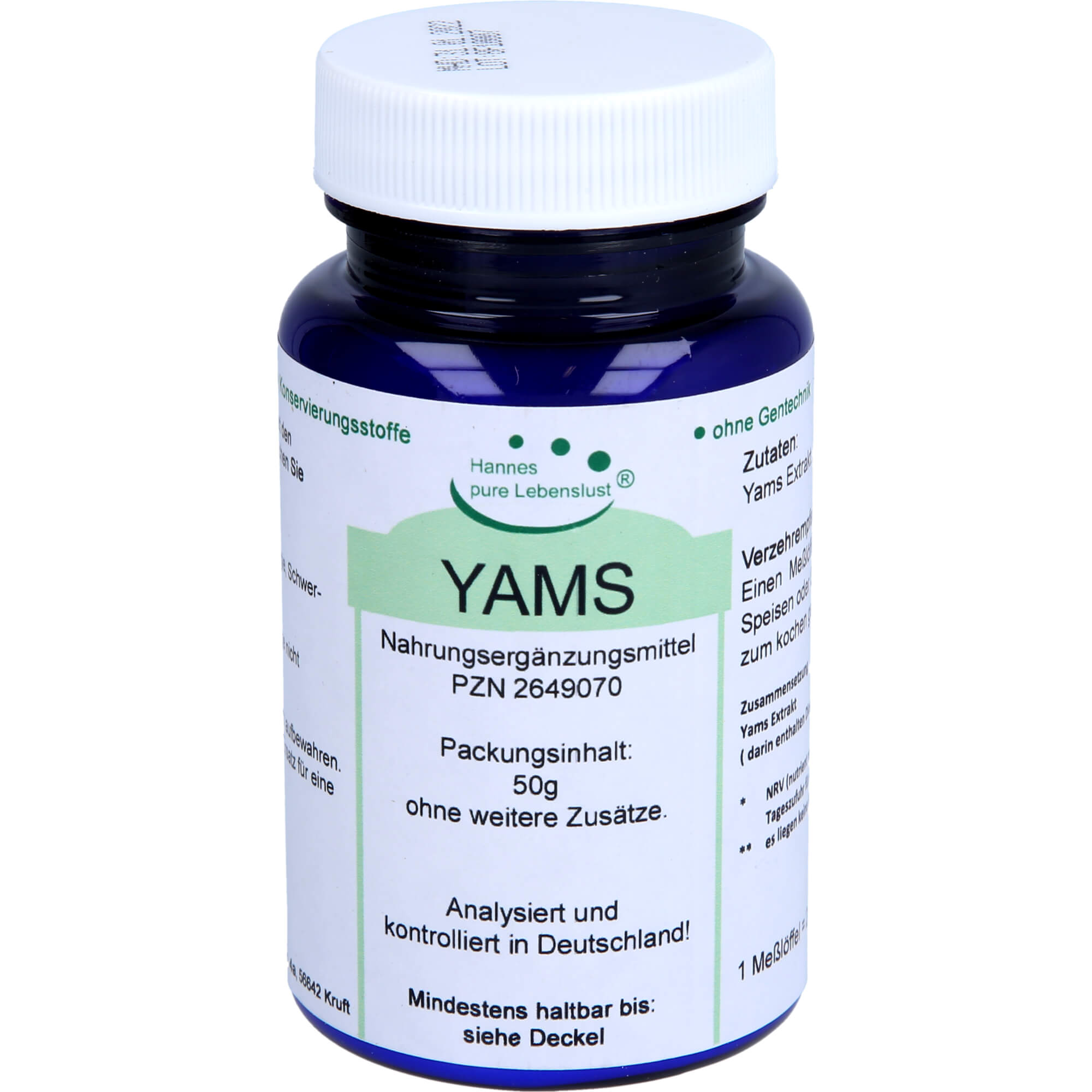 Yams Wurzel Pulver 50 G