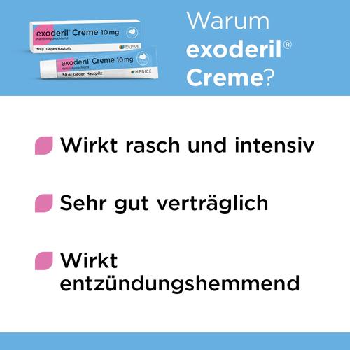 Exoderil Creme die Rettung bei Pilzinfektionen der Haut 50 g MEDICE Arzneimittel Pütter bei onfy.de kaufen 03043843