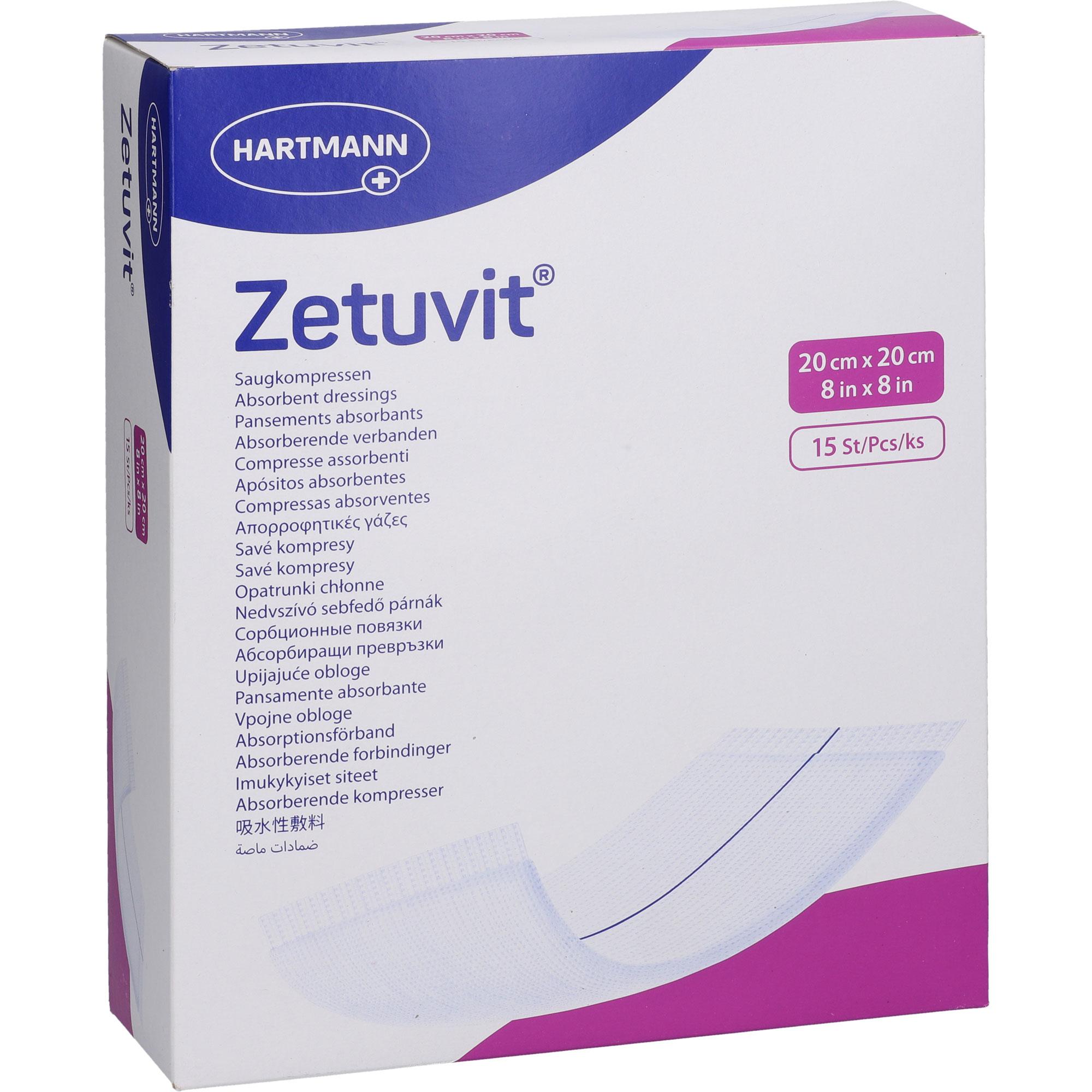 Zetuvit Saugkompressen Steril 20x20 cm 15 St adequapharm bei onfy.de kaufen 19680718