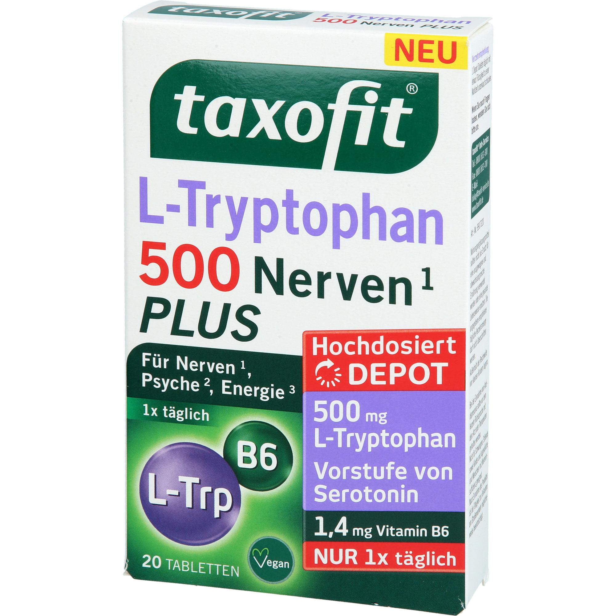 Taxofit L-Tryptophan 500 20 St MCM KLOSTERFRAU Vertr. bei onfy.de kaufen 19828090