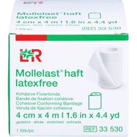 Mollelast Haft Binden Latexfrei 4 cmx4 M Weiß