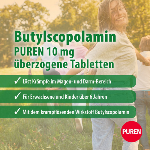 Butylscopolamin Puren 10 mg Überzogene Tabletten 50 St PUREN Pharma bei onfy.de kaufen 17606563