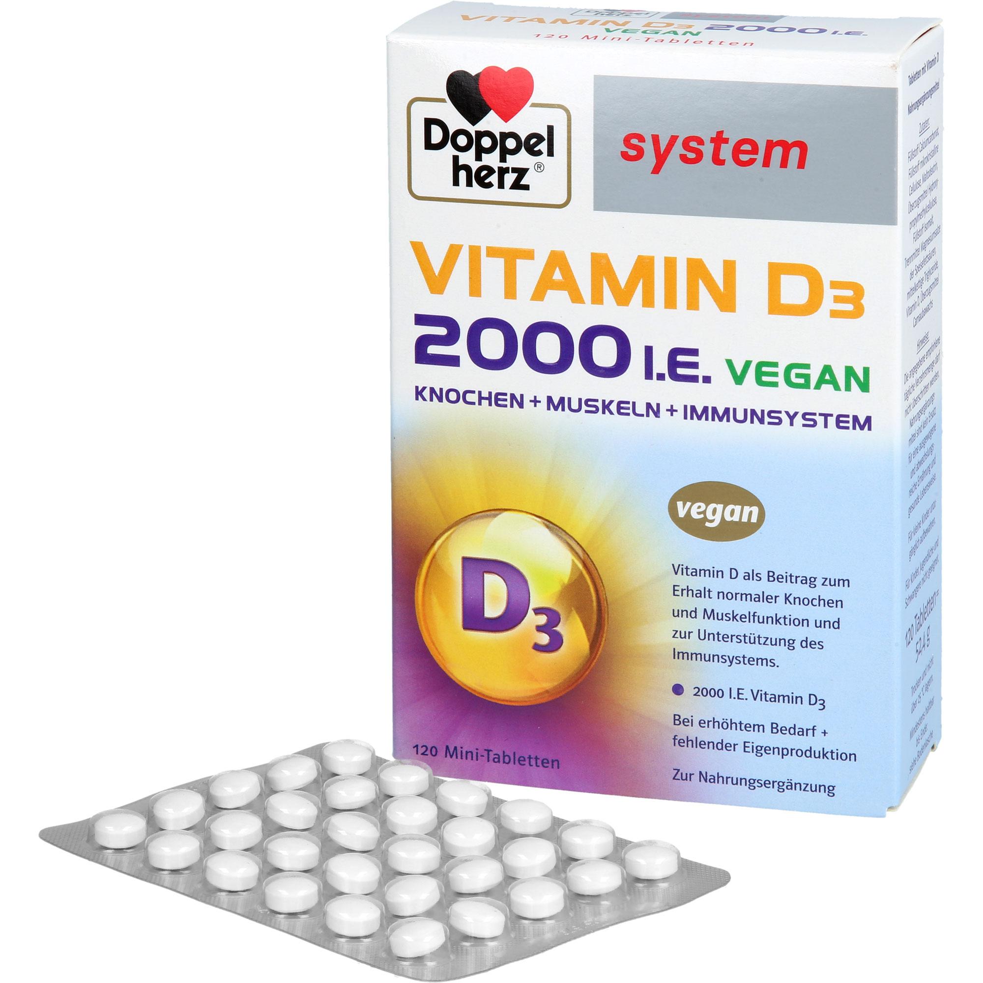 Doppelherz Vitamin D3 2000 I.e Vegan System 120 St Queisser Pharma bei onfy.de kaufen 19903383