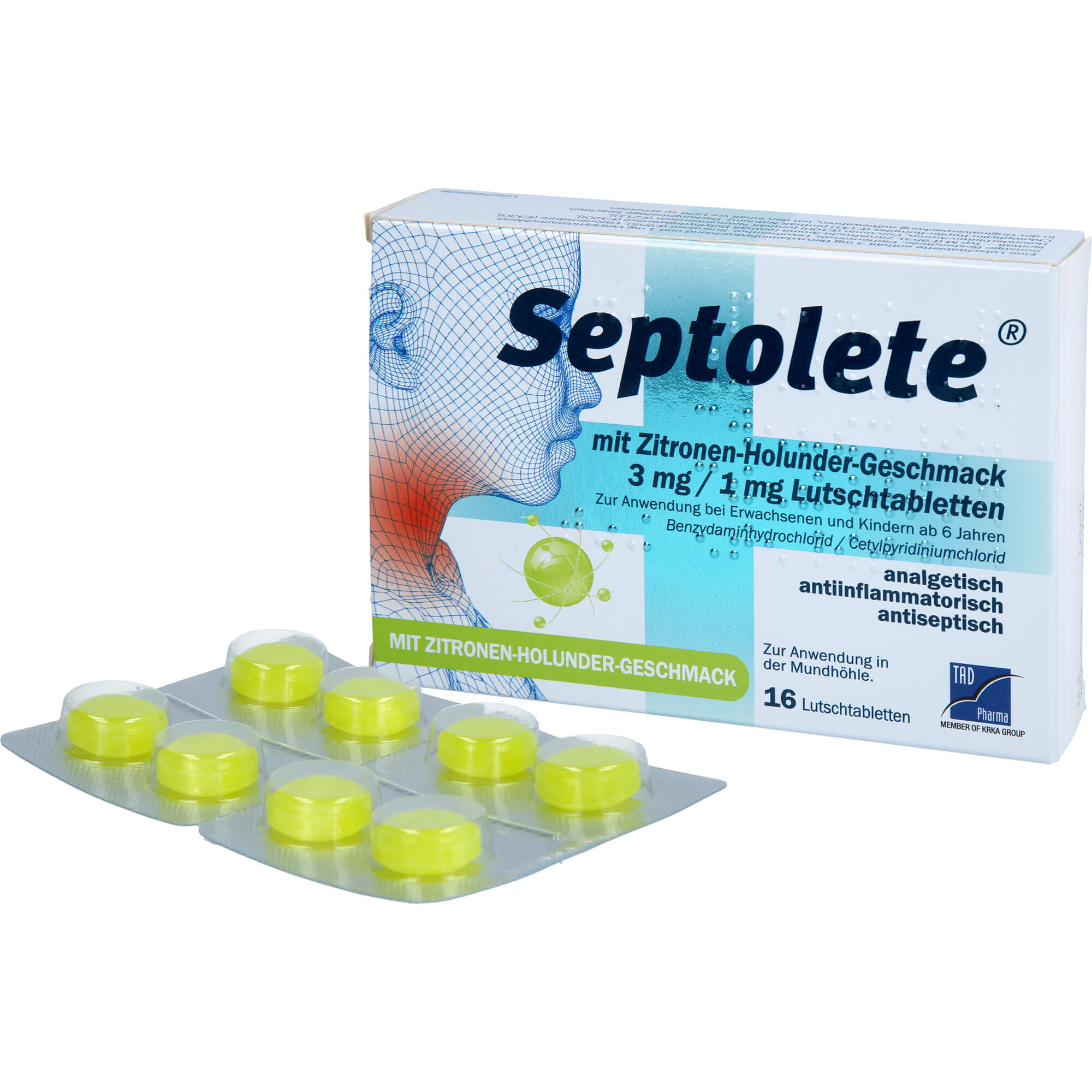 Septolete M. Zitronen-Holunder-Geschm. 3mg/1mg Lut 16 St TAD Pharma bei onfy.de kaufen 19104446