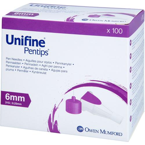 Unifine Pentips 6Mm 31G 100 St 1001 Artikel Medical bei onfy.de kaufen 01628137