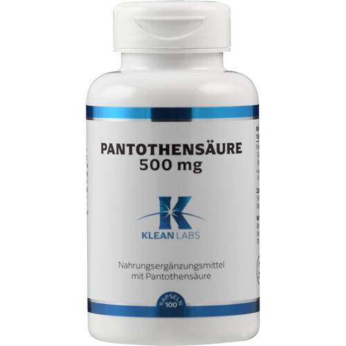 Pantothensäure (b5) 500 mg Klean Labs 100 St Supplementa bei onfy.de kaufen 18467402