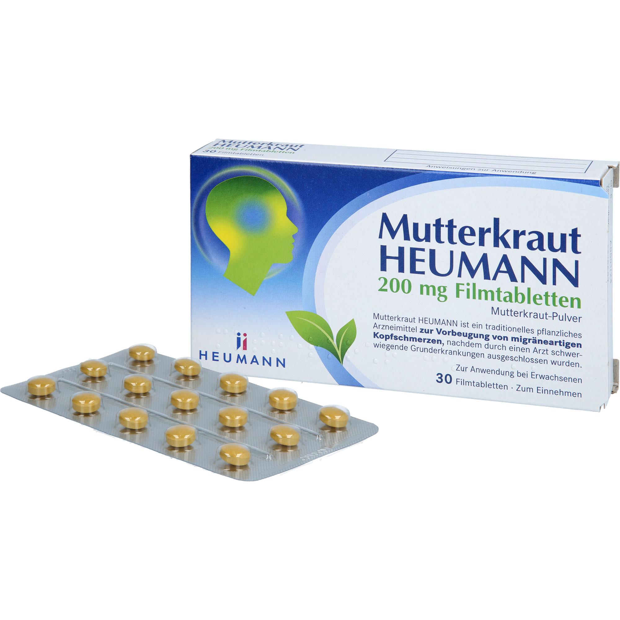 Mutterkraut Heumann 200 mg Filmtabletten 30 St HEUMANN PHARMA GmbH & Co. Generica bei onfy.de kaufen 19283236