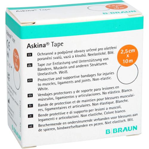Askina Tape 10mx2.5cm Weiss Unelast Tapepflaster 1 St B. Braun Melsungen bei onfy.de kaufen 07269544