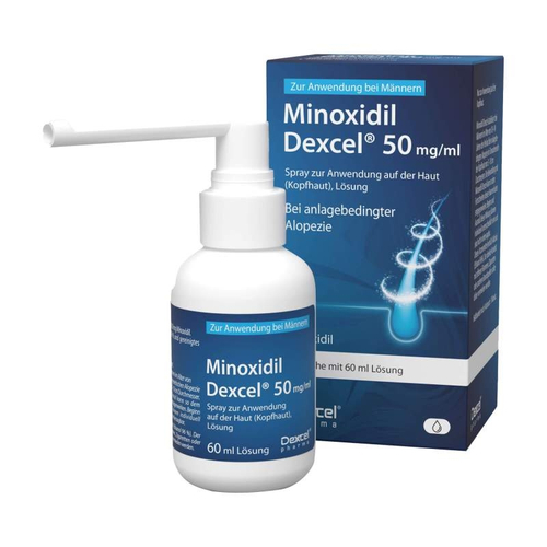 Minoxidil Dexcel 50 mg/ml Spray Z.anw.a.d.kopfhaut 60 ml Dexcel Pharma bei onfy.de kaufen 18892418