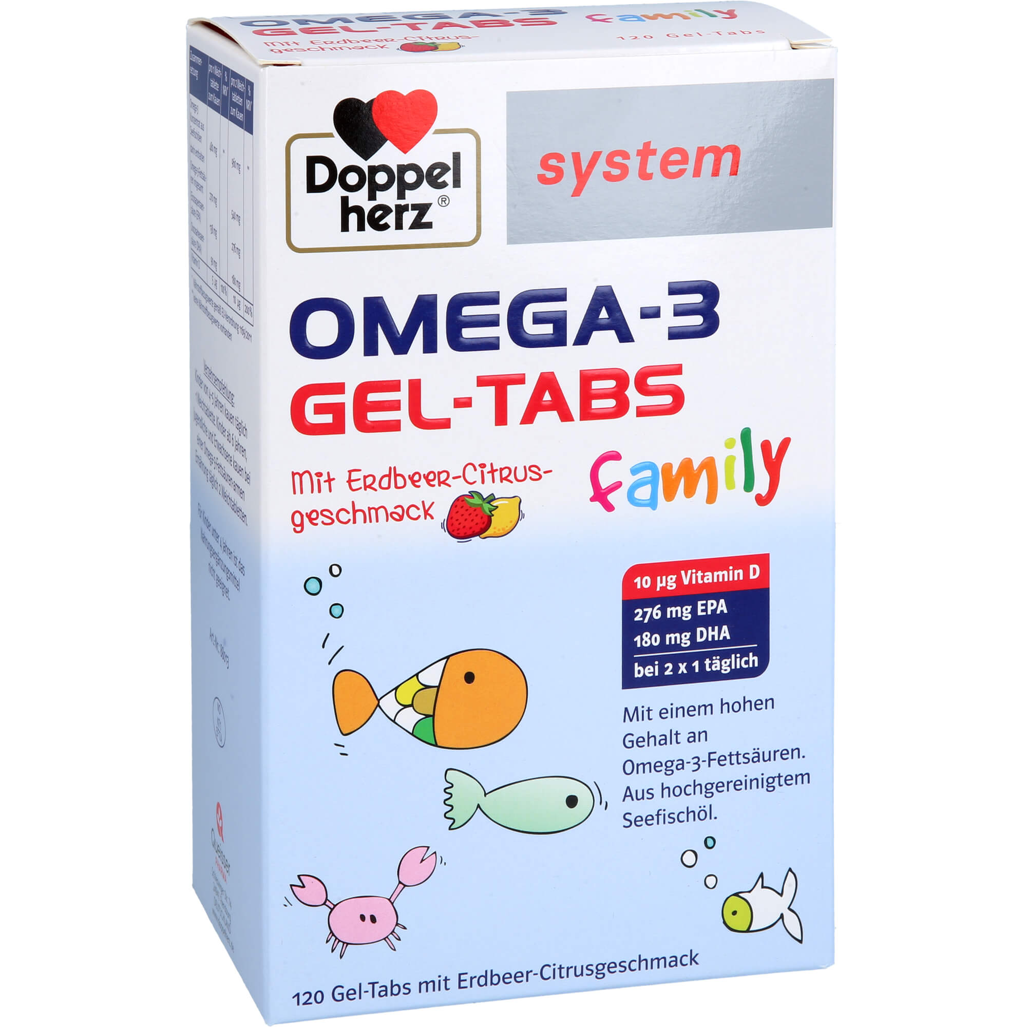 Doppelherz Omega-3 Gel-Tabs Family Erb.-Ci. System 120 St Queisser Pharma bei onfy.de kaufen 19155834