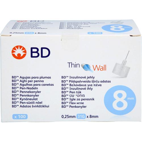 Bd Thin Wall Pen-Nadeln 0.25 31 Gx8 Mm 100 St Crosp Medical bei onfy.de kaufen 19156443