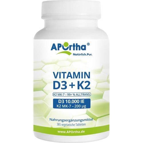 Vitamin D3 10.000 Ie + Natto K2 200 Ug 365 St APOrtha Deutschland bei onfy.de kaufen 16037459