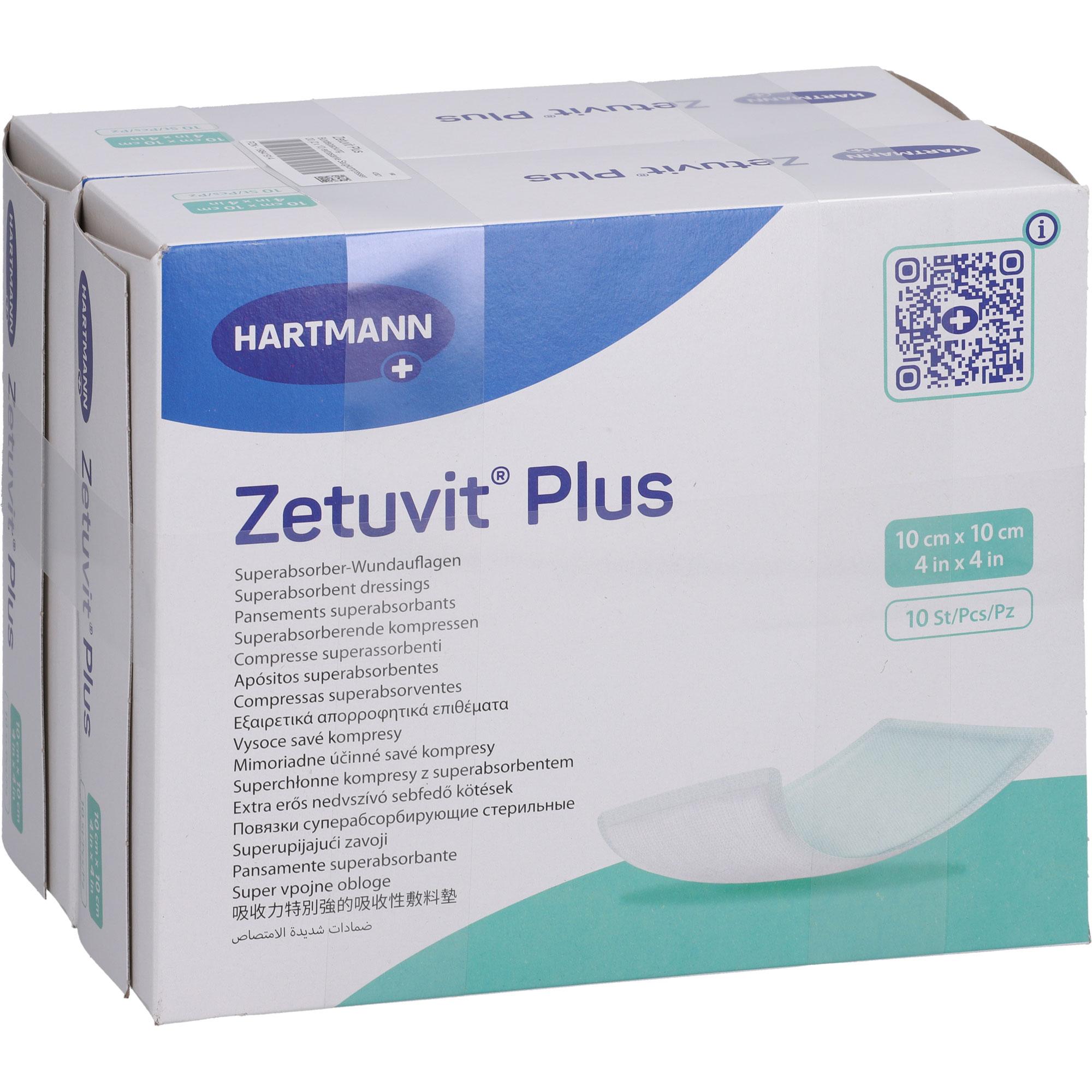Zetuvit Plus Extrastarke Saugkompr.steril 10x10 cm 20 St EMRA-MED Arzneimittel bei onfy.de kaufen 19951229