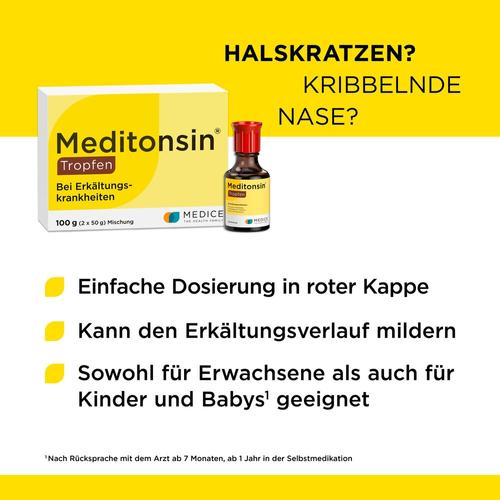 Meditonsin Tropfen bei ersten Anzeichen einer Erkältung  2x50 g MEDICE Arzneimittel Pütter bei onfy.de kaufen 10192733
