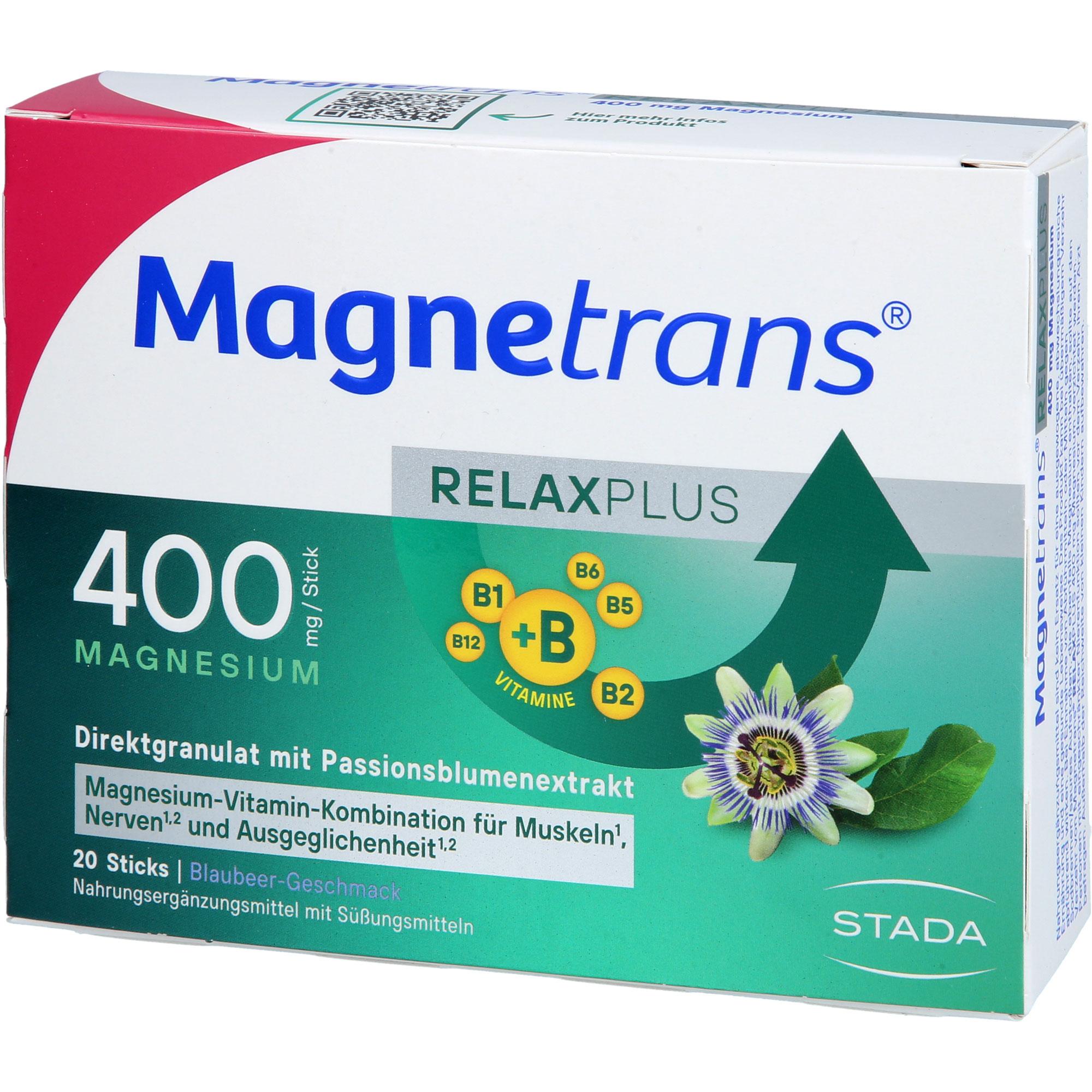 Magnetrans Relax+ 400 mg Granulat Sticks Blaubeere 20 St STADA Consumer Health Deutschland bei onfy.de kaufen 19203734
