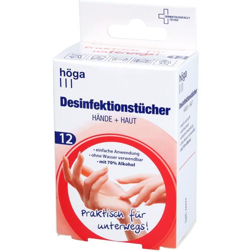 Desinfektionstücher Hände + Haut 12 Tücher 12 St Höga-Pharm bei onfy.de kaufen 16003609
