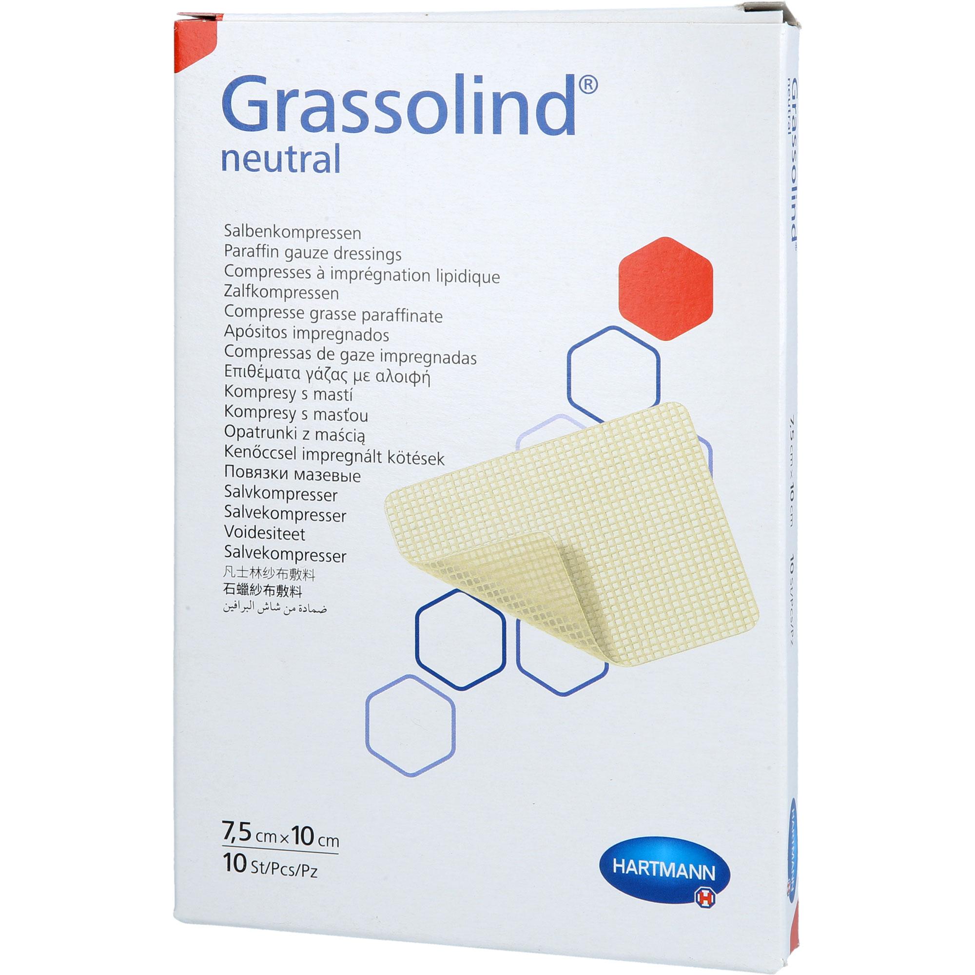 Grassolind Salbenkompressen 7.5x10 cm Steril 10 St adequapharm bei onfy.de kaufen 19273901