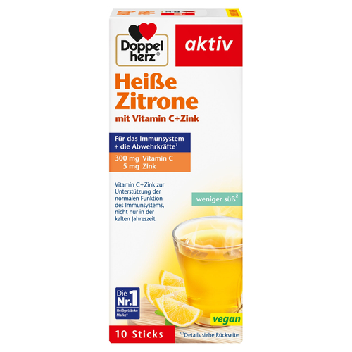Doppelherz Heiße Zitrone Vitamin C + Zink 10 St Queisser Pharma bei onfy.de kaufen 07091098