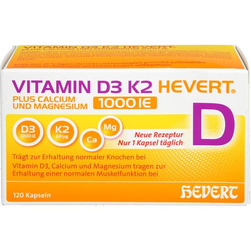 Vitamin D3 K2 Hevert+calcium und Magnesium 1000 Ie 120 St Hevert-Arzneimittel bei onfy.de kaufen 19295676