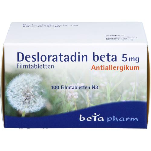 Desloratadin Beta 5 mg Filmtabletten 100 St betapharm Arzneimittel bei onfy.de kaufen 17895797