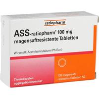 Ass-Ratiopharm 100 mg Magensaftresistente Tablette