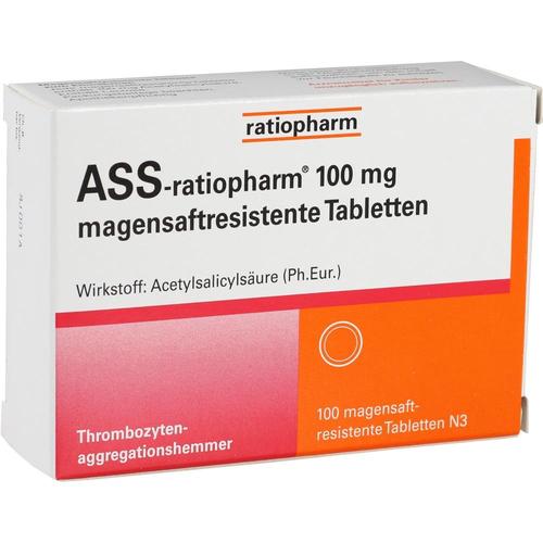 Ass-Ratiopharm 100 mg Magensaftresistente Tablette 100 St ratiopharm bei onfy.de kaufen 12587499