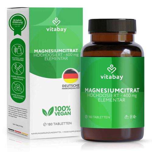 Magnesiumcitrat 200 mg Vegan Hochdosiert 180 St Vitabay CV bei onfy.de kaufen 19183196