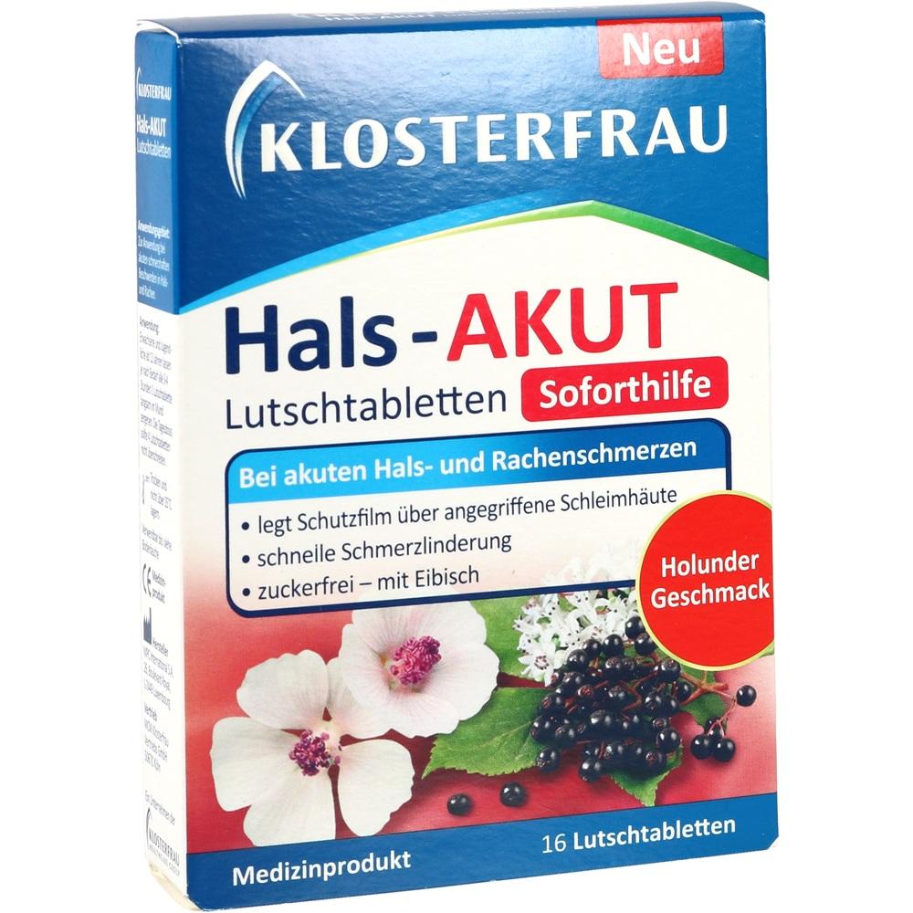 Klosterfrau Hals-Akut Lutschtabletten 16 St MCM KLOSTERFRAU Vertr 
