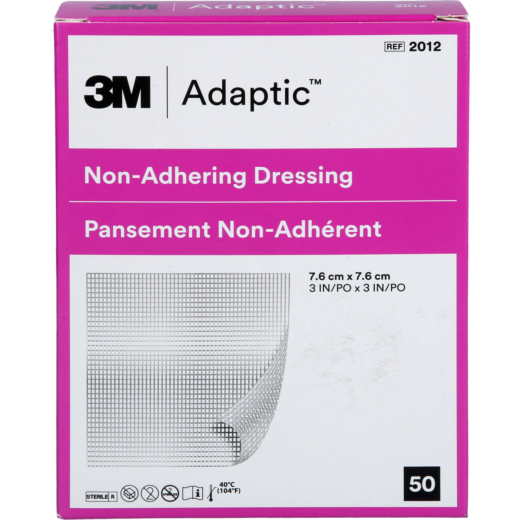 Adaptic 7.6x7.6 cm Feuchte Wundauflage 3M 2012 null