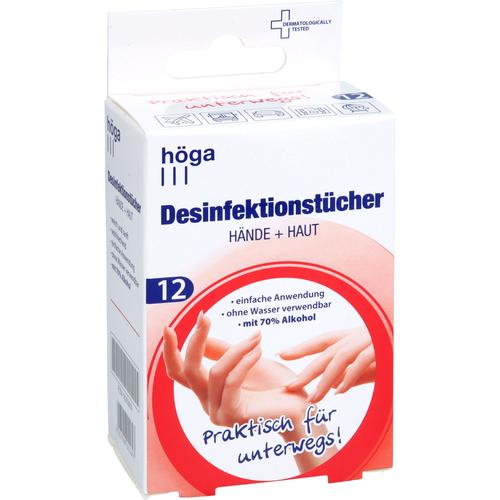 Desinfektionstücher Hände + Haut 12 Tücher 12 St Höga-Pharm bei onfy.de kaufen 16003609