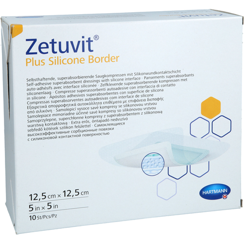 Zetuvit Plus Silicone Border Steril 12.5x12.5 cm 10 St ToValCare bei onfy.de kaufen 20109176