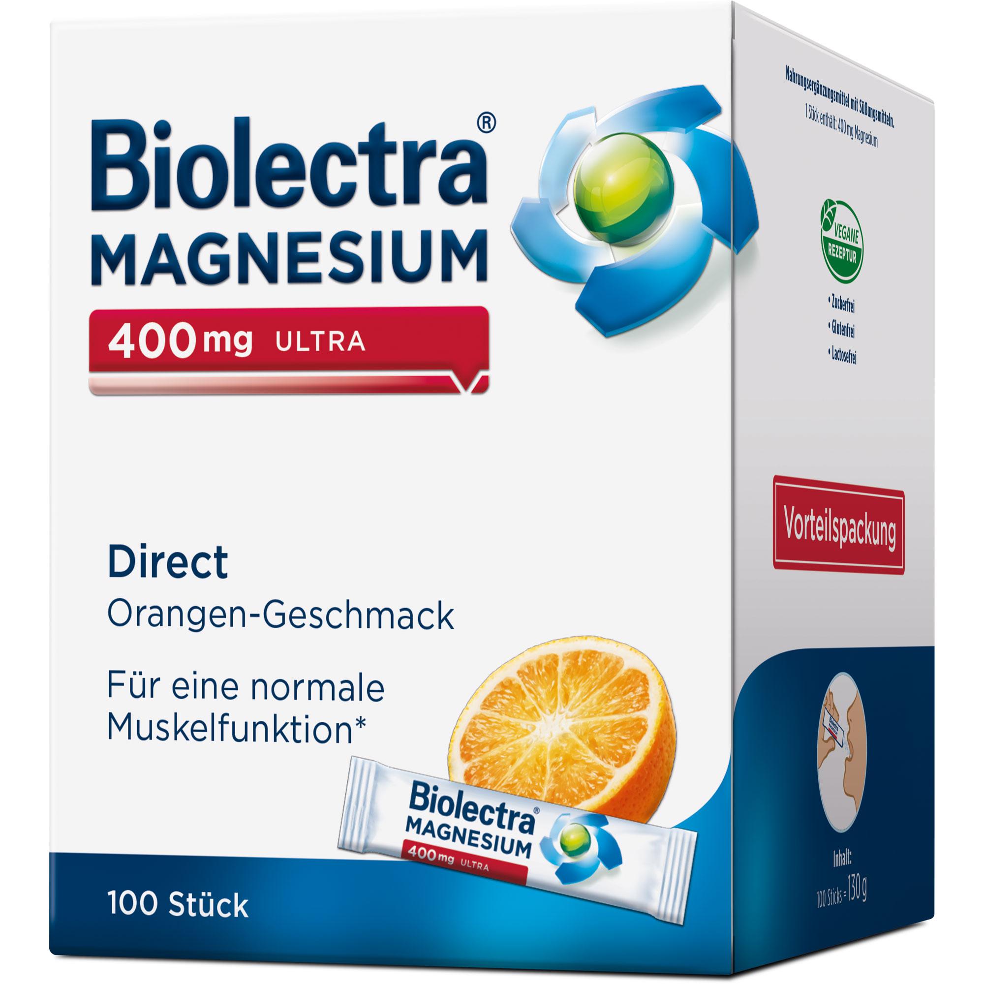 Biolectra Magnesium 400mg Ultra Direct Orange 100 St HERMES Arzneimittel bei onfy.de kaufen 20113723