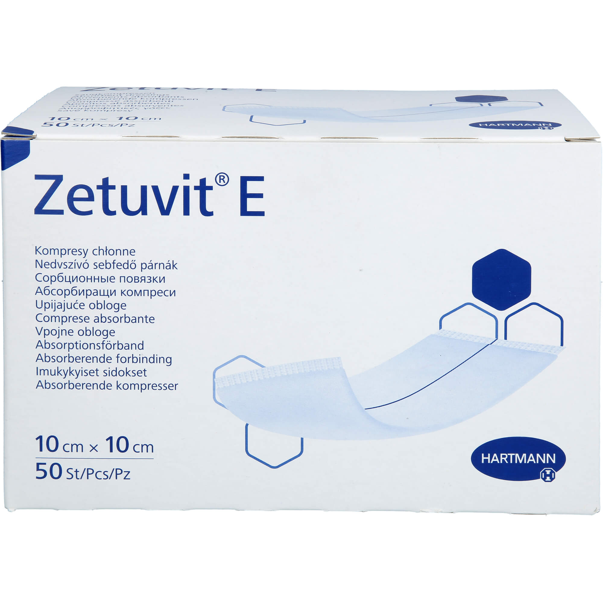Zetuvit E Saugkompressen Unsteril 10x10 cm null
