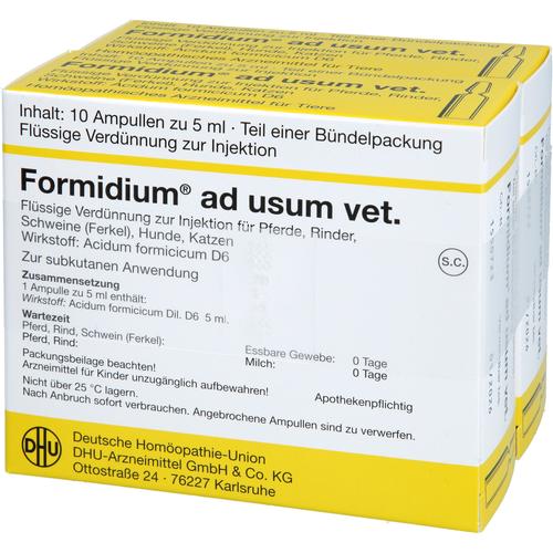 Formidium Ad Usum Vet 2x10x5 ml Dhu-Arzneimittel Gmbh & Co. Kg bei onfy.de kaufen 00083658