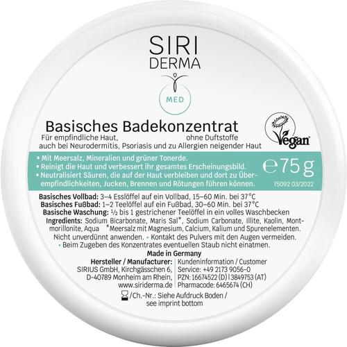 Siriderma Basisches Badekonzentrat 75 g Sirius bei onfy.de kaufen 16674522