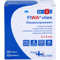 Vlieskompressen Steril 5x5cm 4-Fach